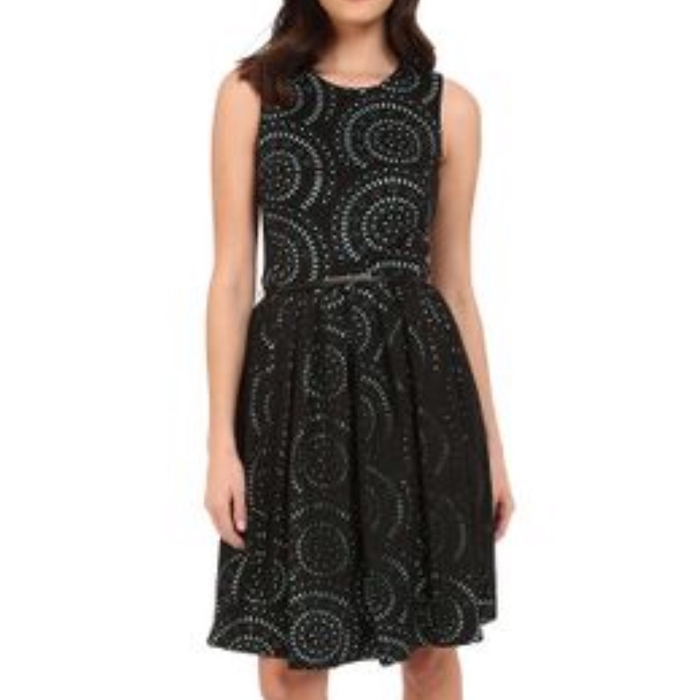 Calvin Klein Laser cut lace Robin’s egg blue dress